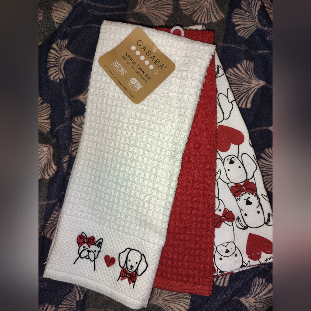 Casaba Dog Print Kitchen Towels